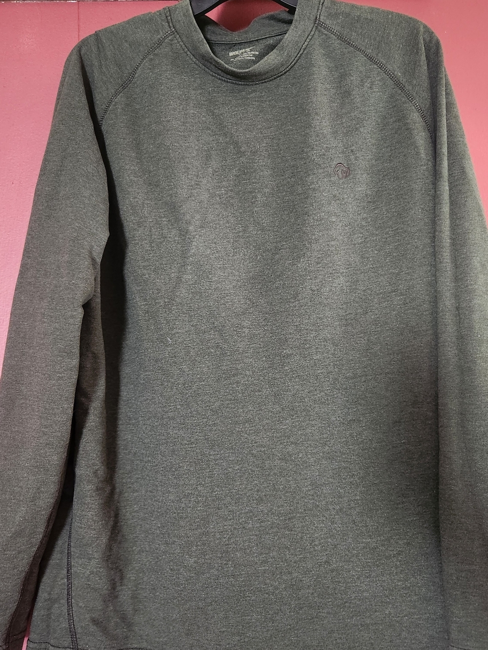 Wolverine Olive Green Long-Sleeve Crewneck Shirt